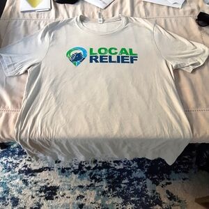 *FREE* Bella Canvas Local Relief White T-shirt XL Unisex EUC